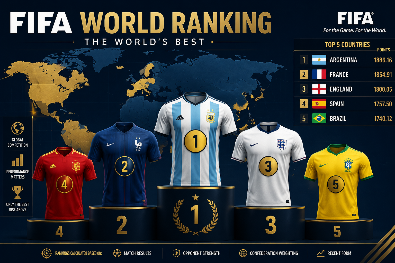 The Top 10 FIFA Ranked Football Countries in 2026
