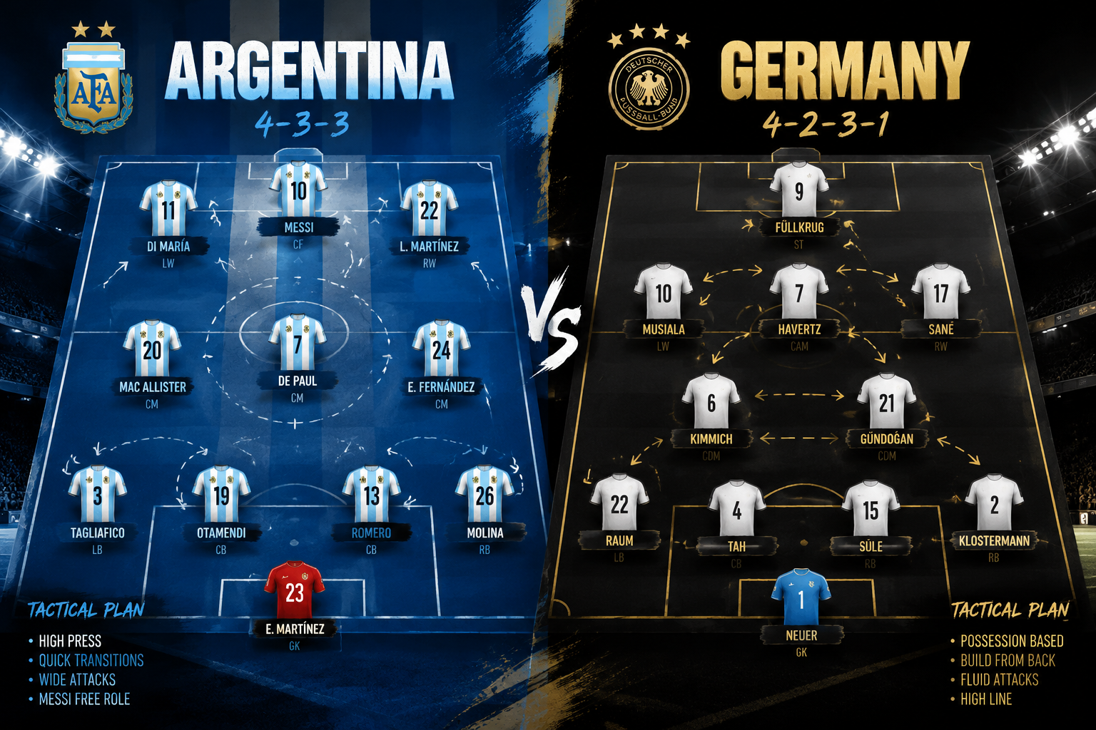 What Tactical Approach Is Argentina Taking in This Game