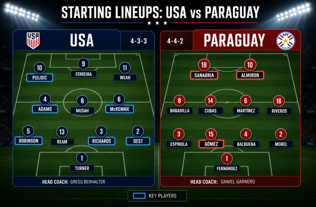 Who Are the Starting Players for the USA National Team?